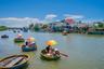 Excursion en bateau en panier de bambou au village de Cam Thanh