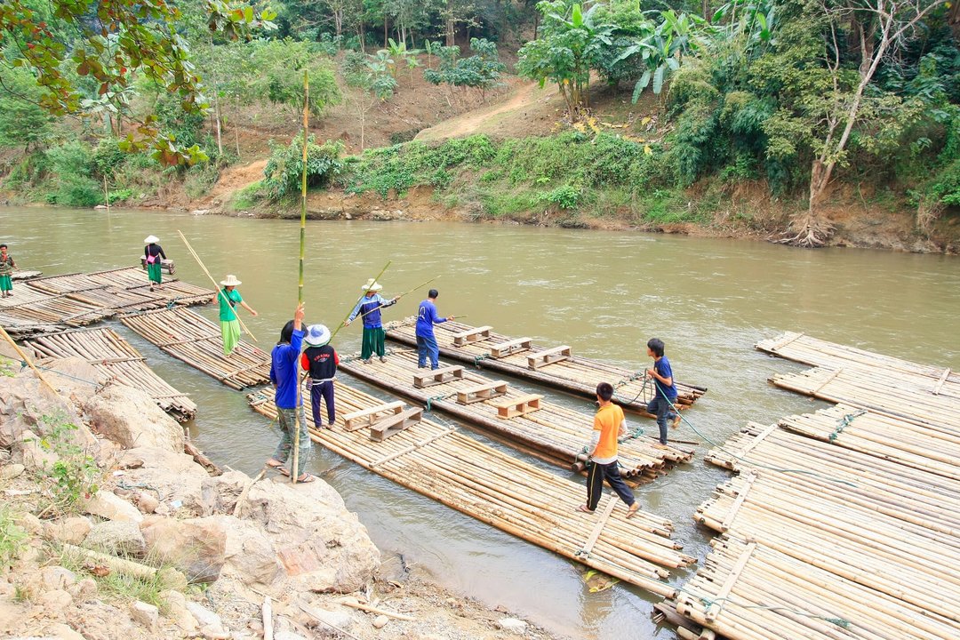 Balade en rafting en bamboo thailande