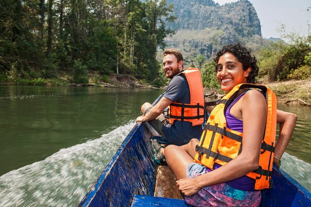 Couple Travellers in Laos