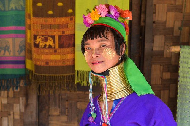 Donne giraffa Padong Karen Thailandia