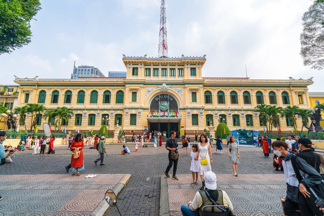 Saigon central post office Vietnam