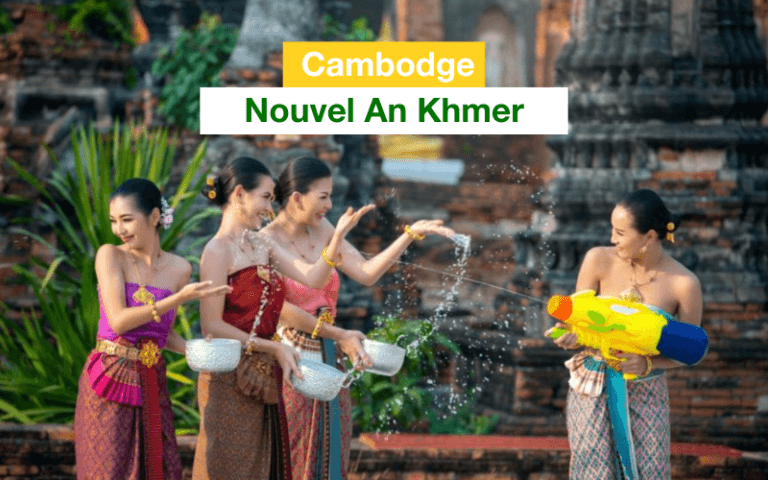Nouvel An Khmer|Le bouddhisme joue un rôle très important dans la célébration du Nouvel An khmer|Un bain ou une douche spéciale pour les statues de Bouddha||Les gens brûlent de l’encens pour se souvenir de leurs ancêtres ce jour-là||Bain de Bouddha pendant Chol Chnam Thmay|Jeux au nouvel An Khmer|Ambiance festive au Nouvel An cambodgien|