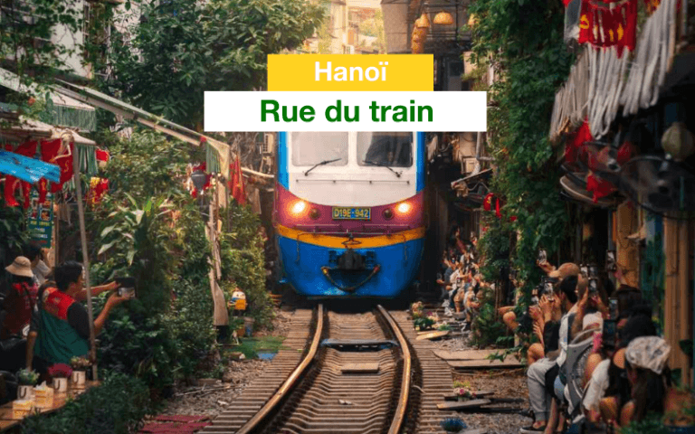 la rue du train à Hanoi