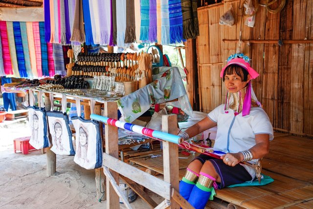 Collina di Karen Tribe Chiang Rai Thailandia