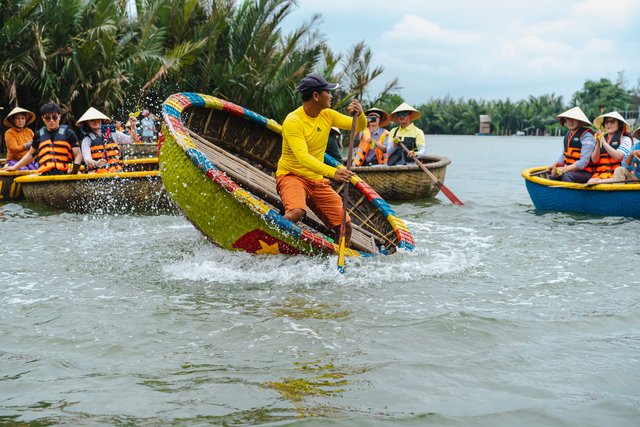 Forêt de cocotiers de Bay Mau à Hoian Vietnam