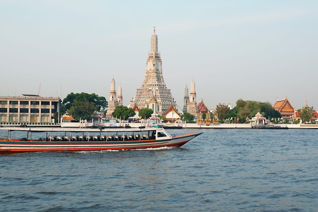 La Rivière Chao Phraya à Bangkok en Thailande