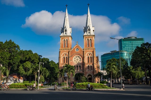 La cathédrale Notre Dame de Saigon Vietnam