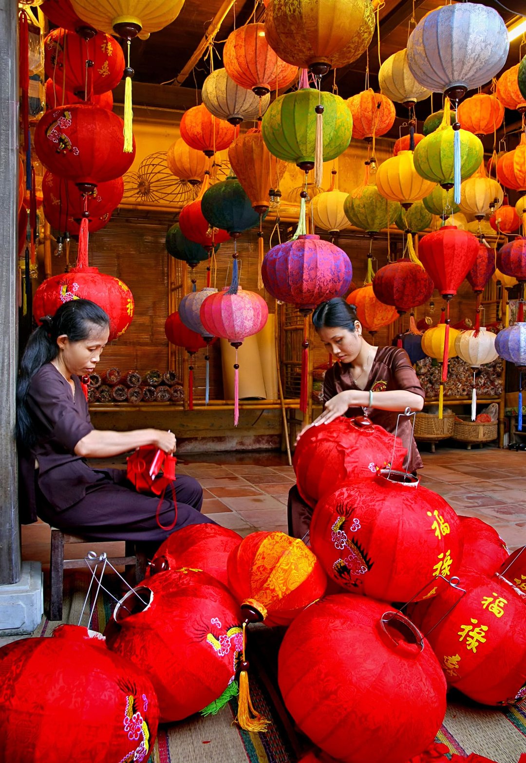 Lantern making Hoi An Vietnam