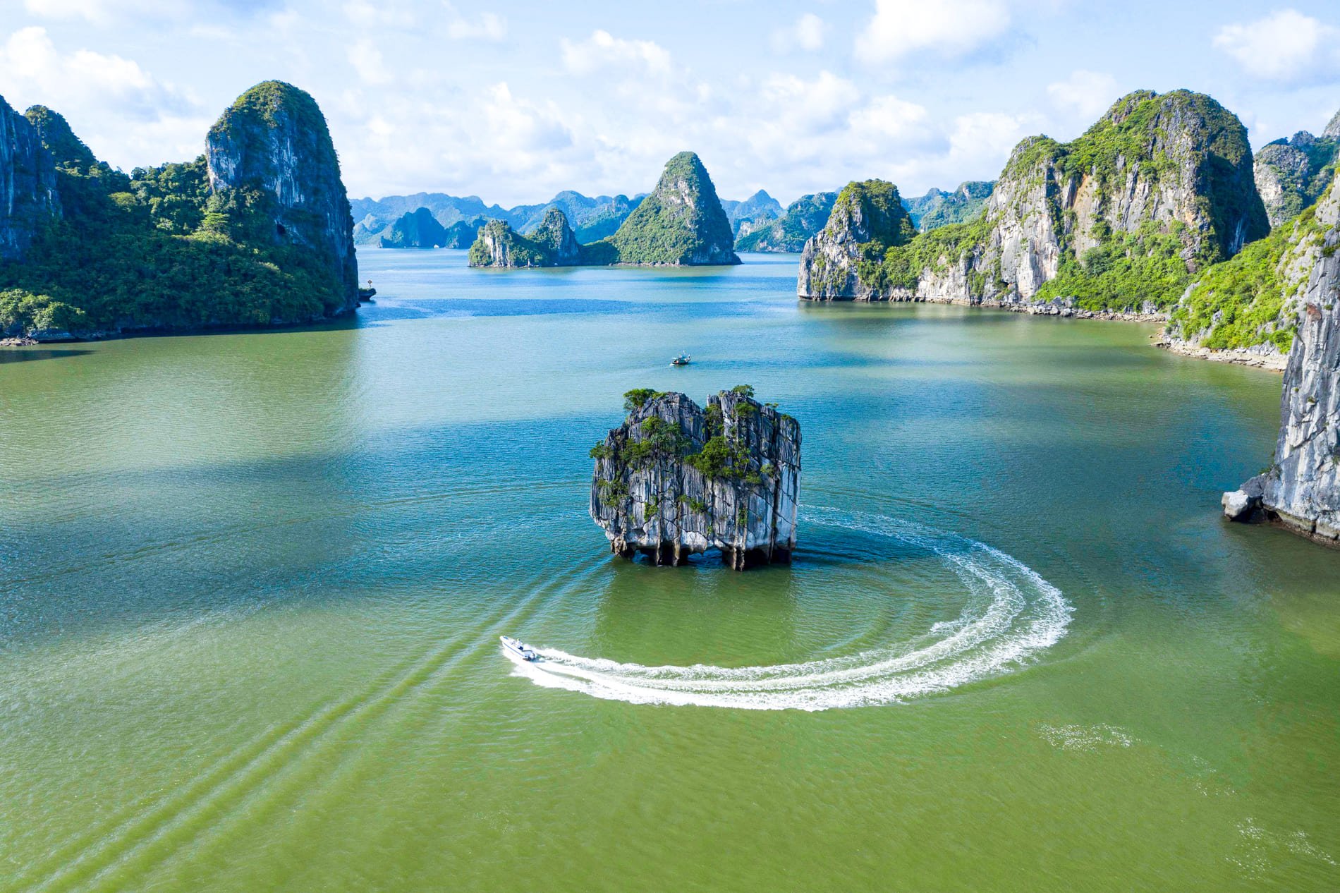 L'île Dinh Huong à la baie d'Halong Vietnam