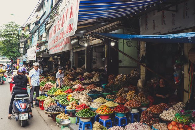 Mercato locale Vietnam