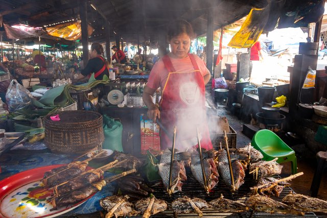 Mercato notturno Vientiane Laos