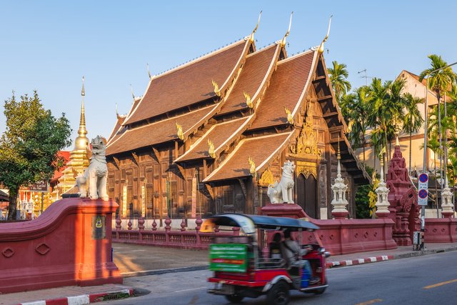 Temple Wat Phan Tao à Chiang Mai Thailande