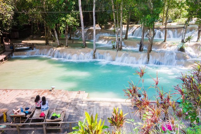 Visita cascata Tad Sae Luang Prabang Laos