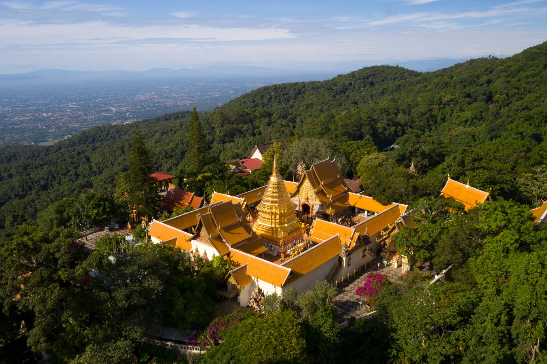 Visite du temple Wat Phra That Doi Suthep à Chiang Mai en Thailande