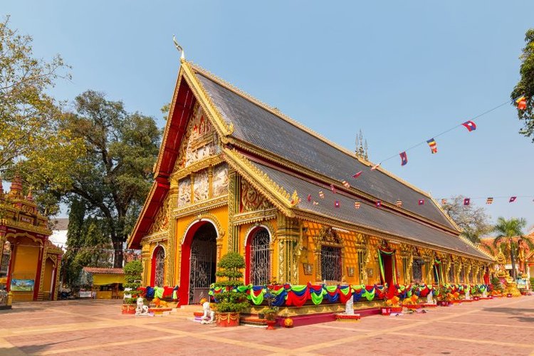 Wat Si Muang Tempio Buddista a Vientiane Laos
