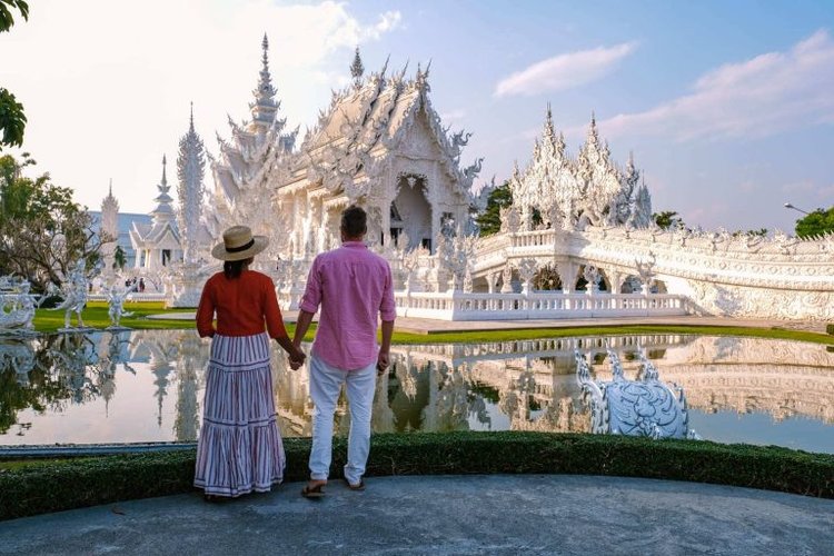 White temple Wat Rong Khun Thailand